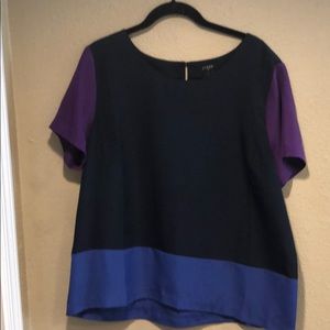 J.Crew color block short sleeve shirt